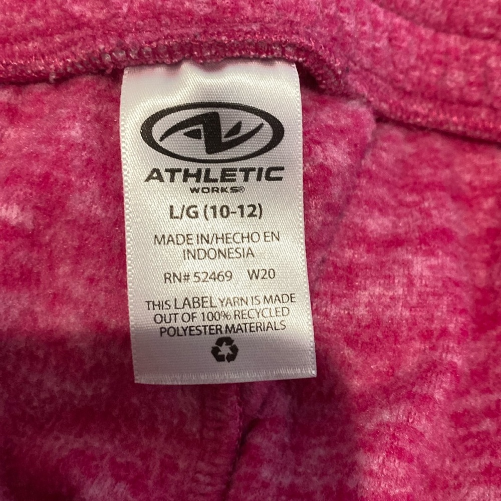 Athletic Girls Sweatpants Pink Size L, 10/12